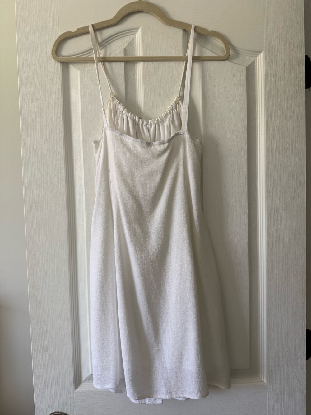 Commense White Button Front Tie Bust Mini Dress - Picture 7 of 8